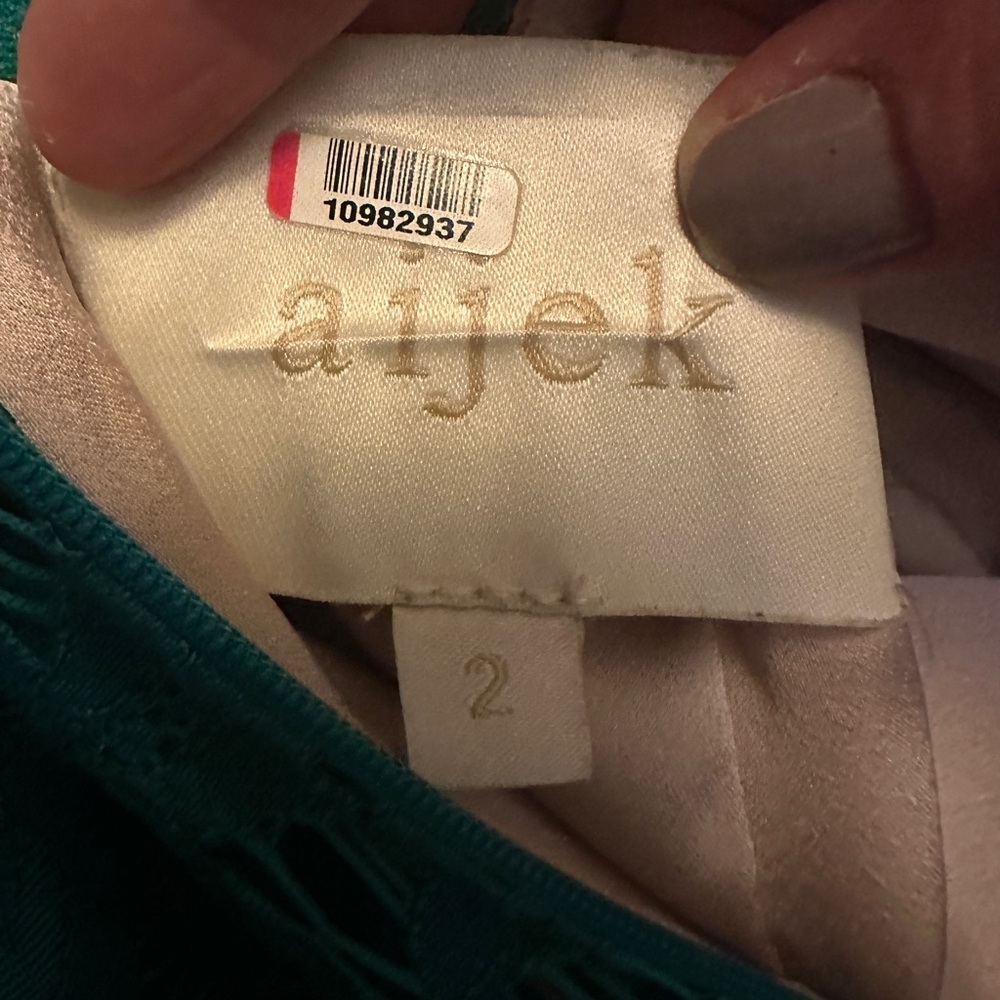 Aijek Green Star Crossed Gown Size 2 - Picture 9 of 9
